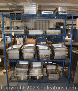 Commercial Plastic Coated wire Shelving – Also All Contents That Are on the Shelves 